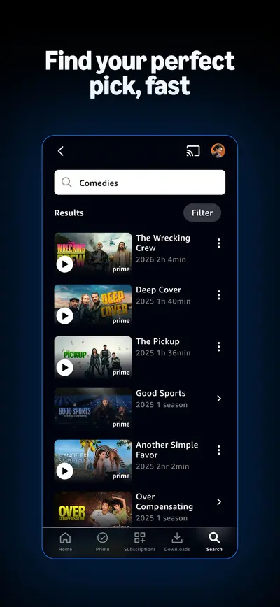Amazon Prime Video app store screenshot 5 — Entertainment (iOS)