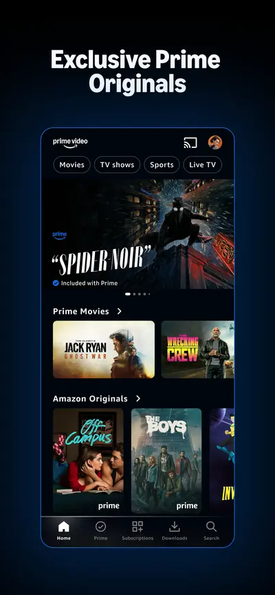 Amazon Prime Video app store screenshot 1 — Entertainment (iOS)