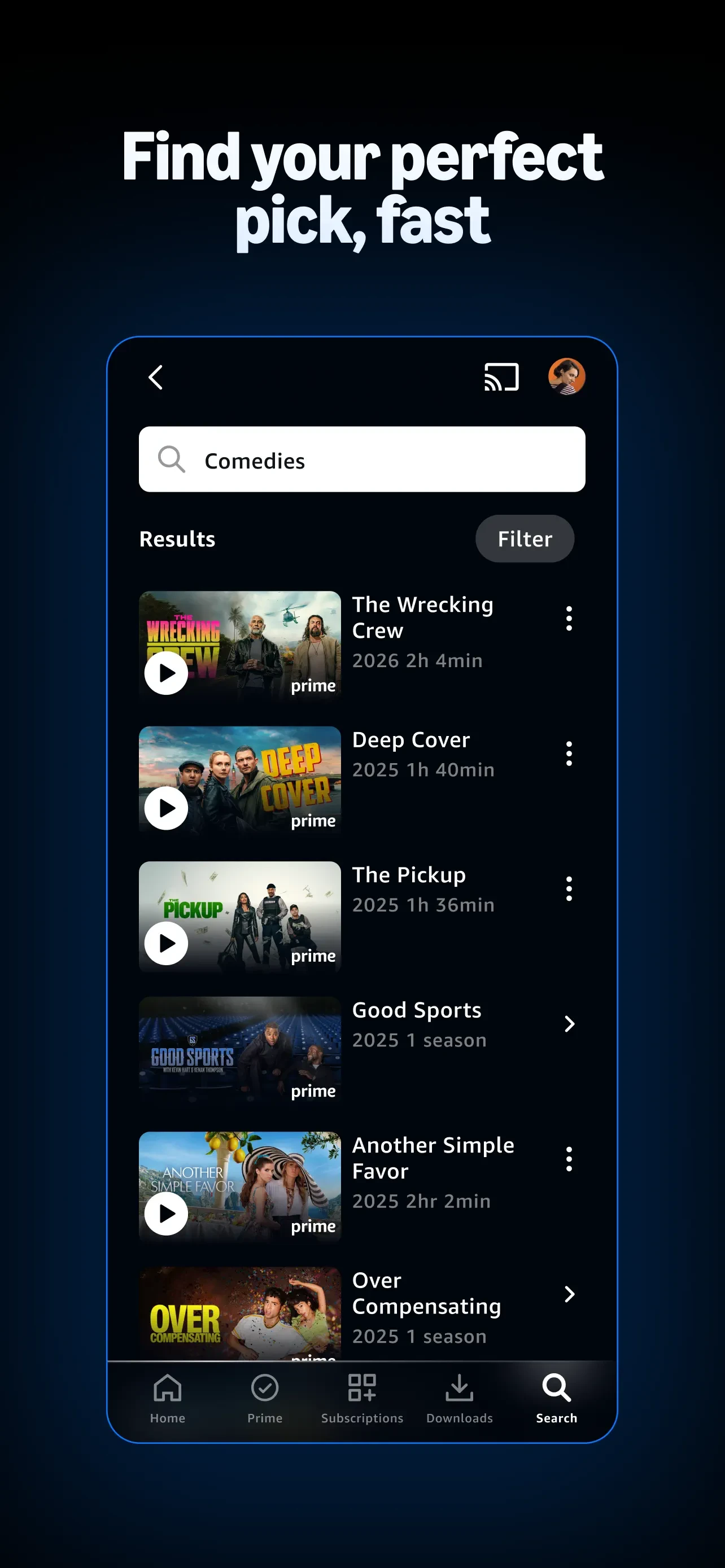 Amazon Prime Video app store screenshot 4 — Entertainment (iOS)