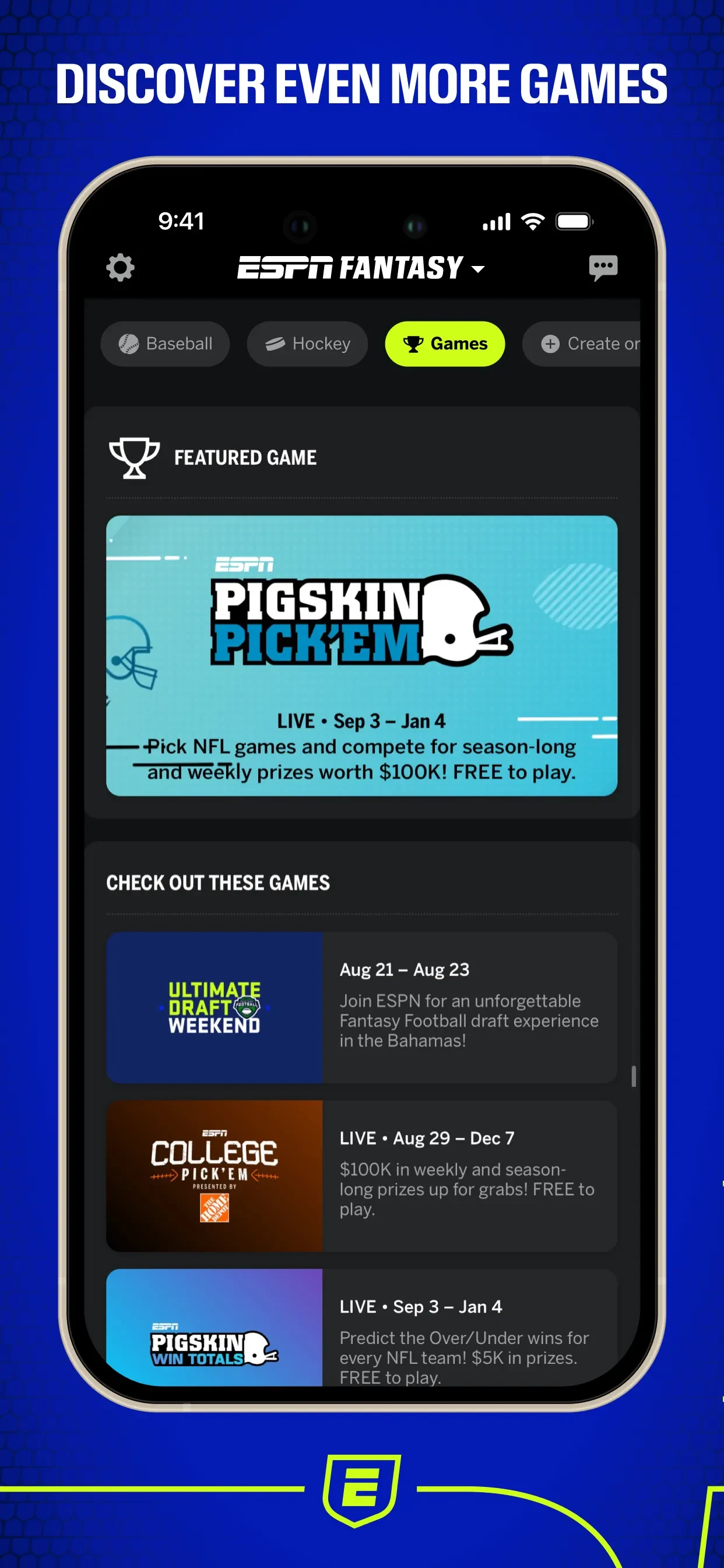 ESPN Fantasy Sports & More app store screenshot 2 — Unknown (iOS)
