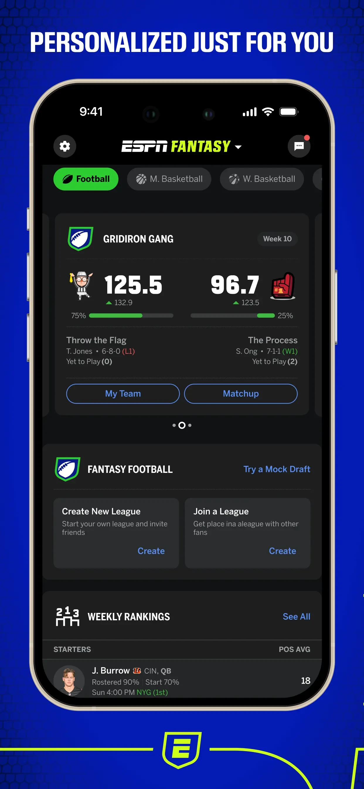 ESPN Fantasy Sports & More app store screenshot 3 — Unknown (iOS)