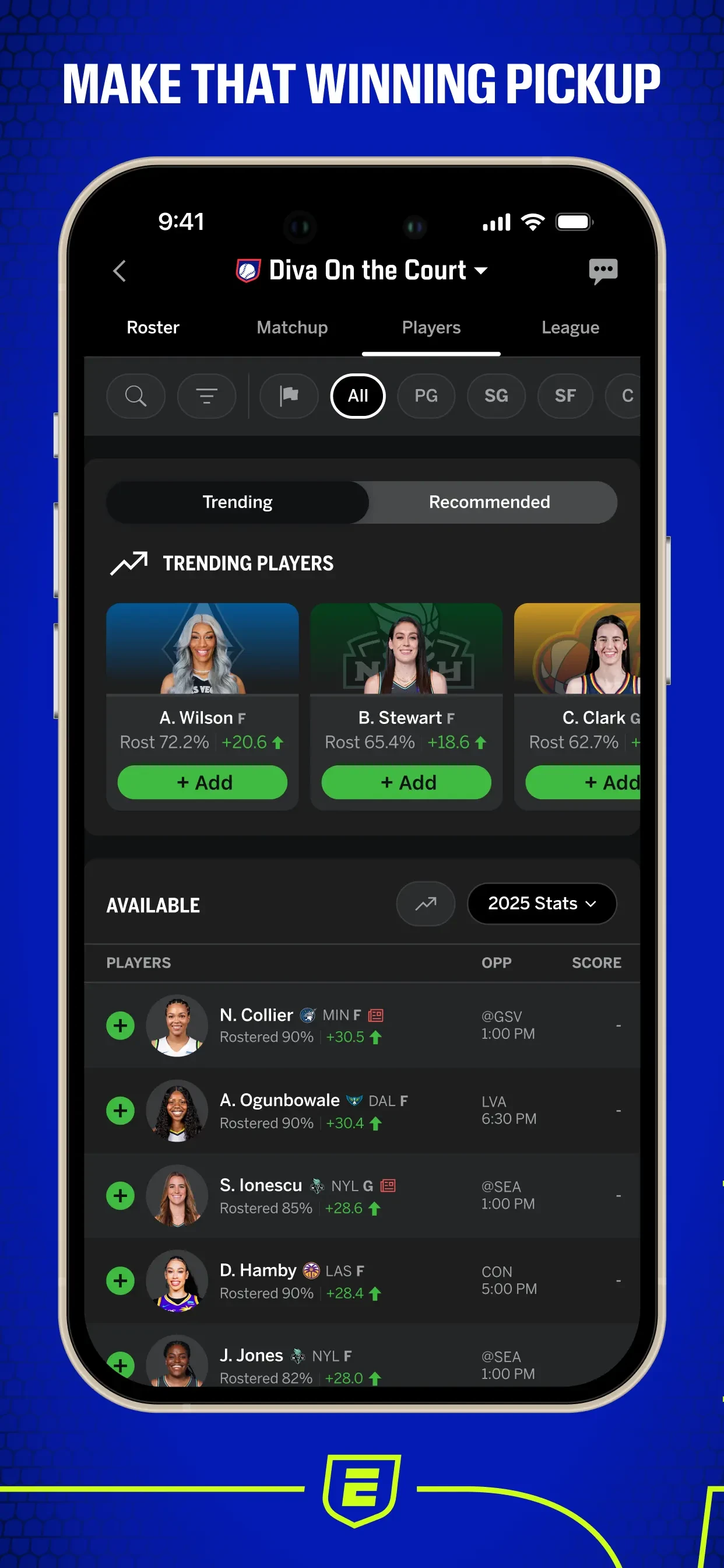 ESPN Fantasy Sports & More app store screenshot 4 — Unknown (iOS)