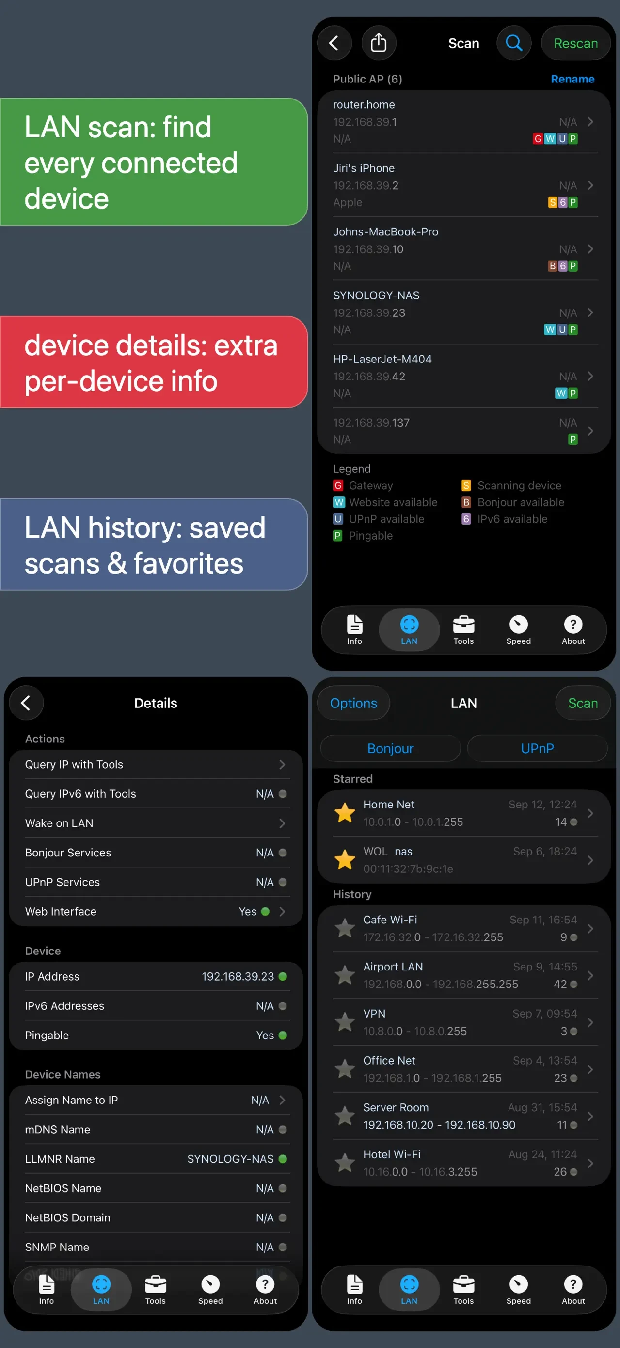 Network Analyzer Pro: IP Tools app store screenshot 1 — Unknown (iOS)