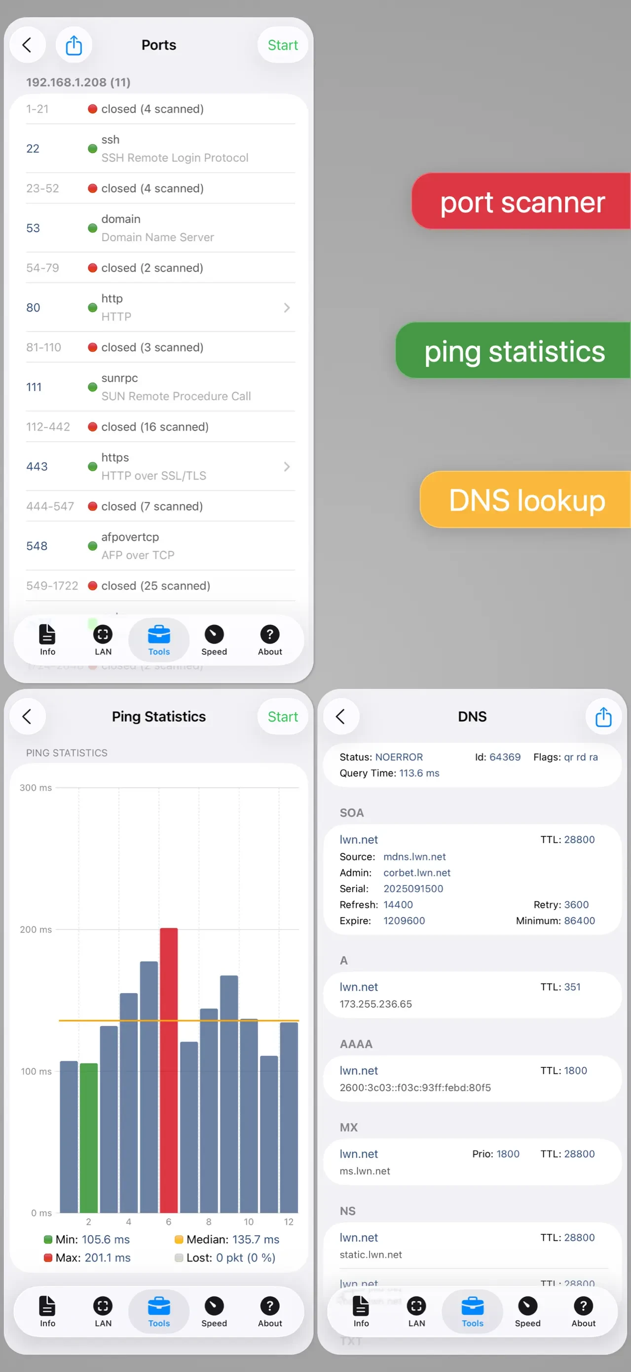 Network Analyzer Pro app store screenshot 4 — Unknown (iOS)