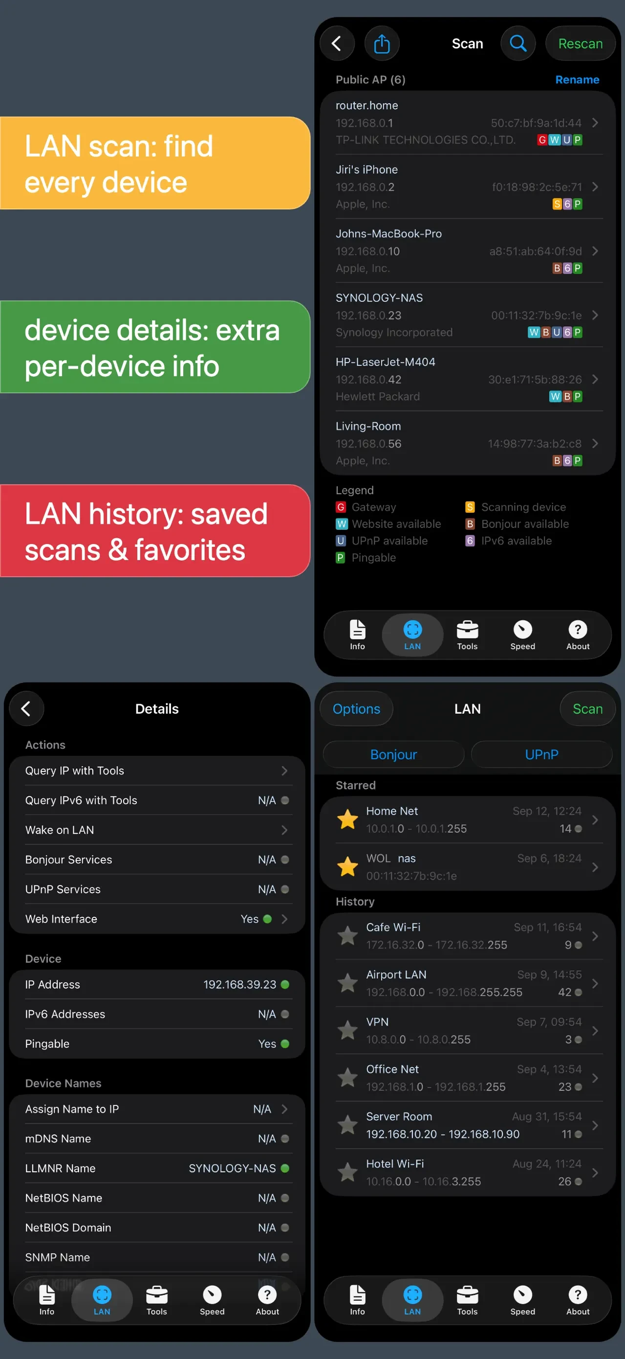 Network Analyzer Pro: IP Tools app store screenshot 1 — Unknown (iOS)