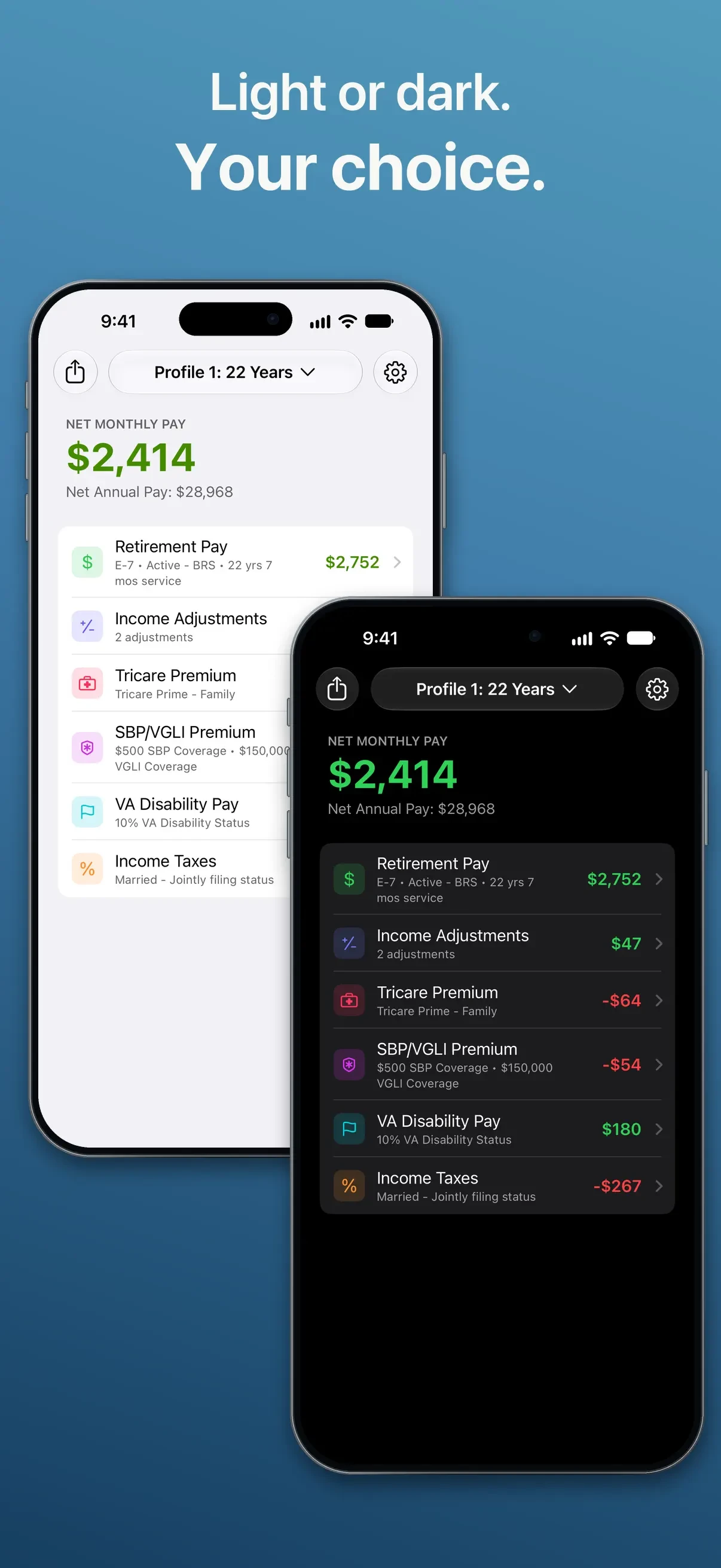 Military Retirement app store screenshot 8 — Finance (iOS)