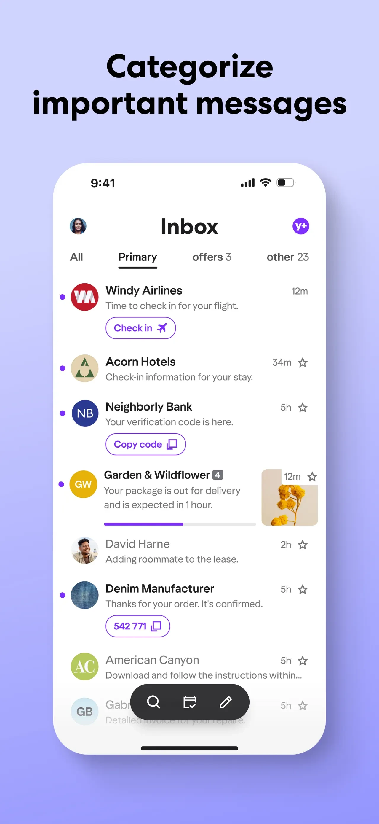 Yahoo Mail: Your Email & Inbox app store screenshot 8 — Productivity (iOS)