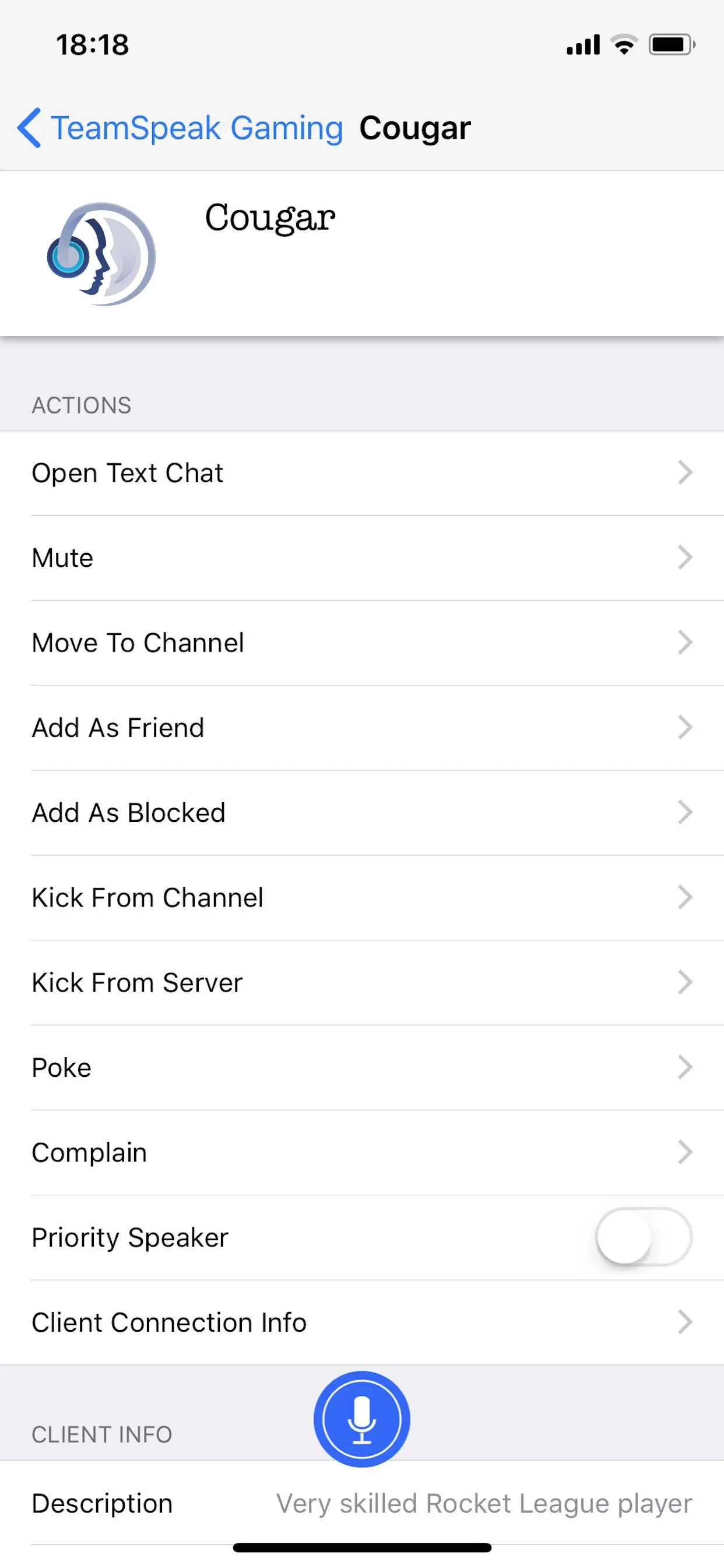 TeamSpeak 3 app store screenshot 3 — Social Networking (iOS)