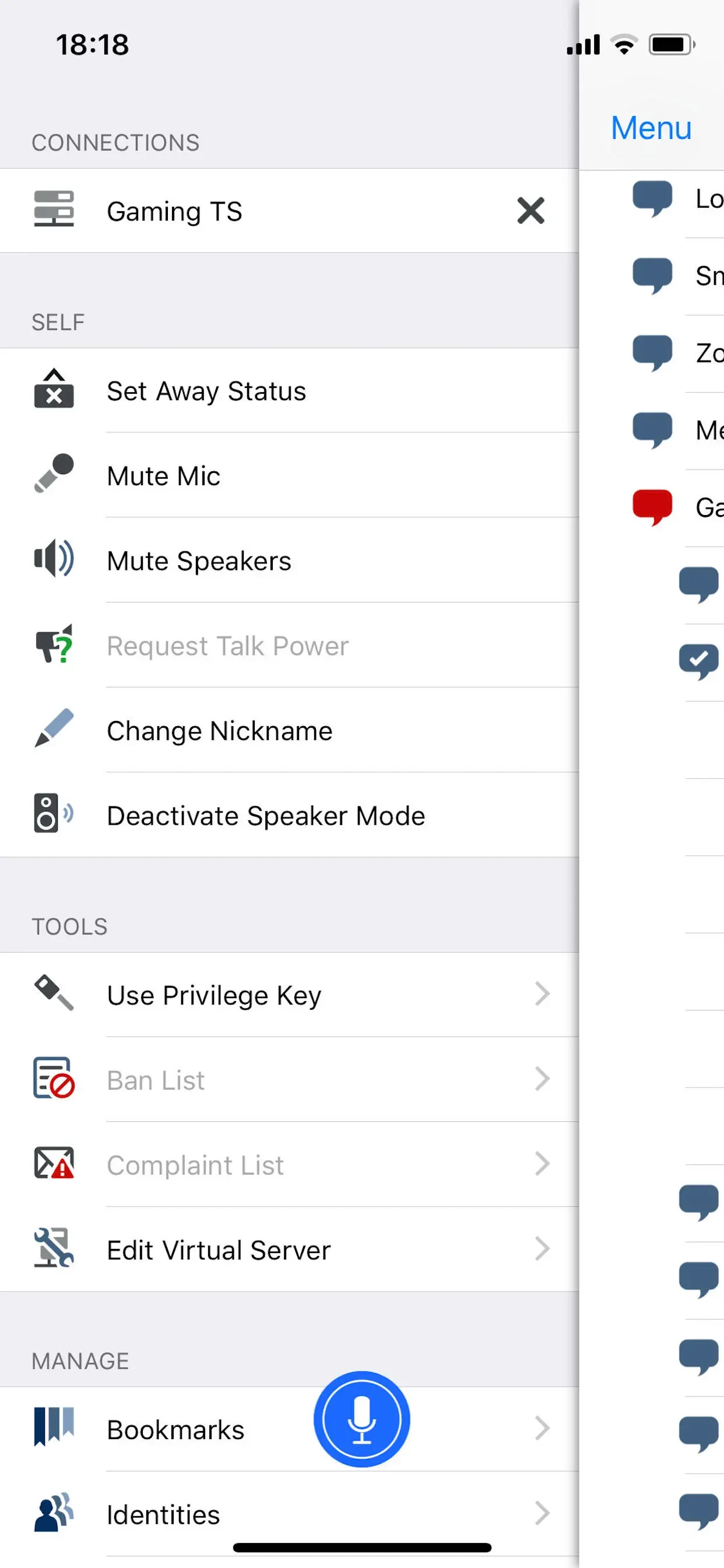 TeamSpeak 3 app store screenshot 4 — Social Networking (iOS)
