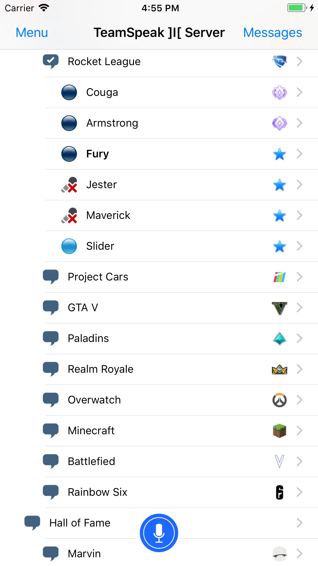 TeamSpeak 3 app store screenshot 2 — Social Networking (iOS)