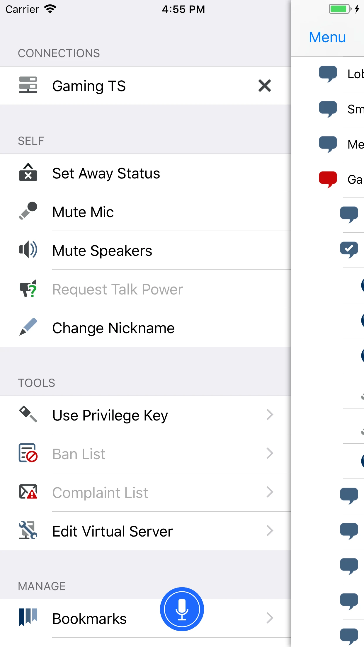 TeamSpeak 3 app store screenshot 4 — Social Networking (iOS)