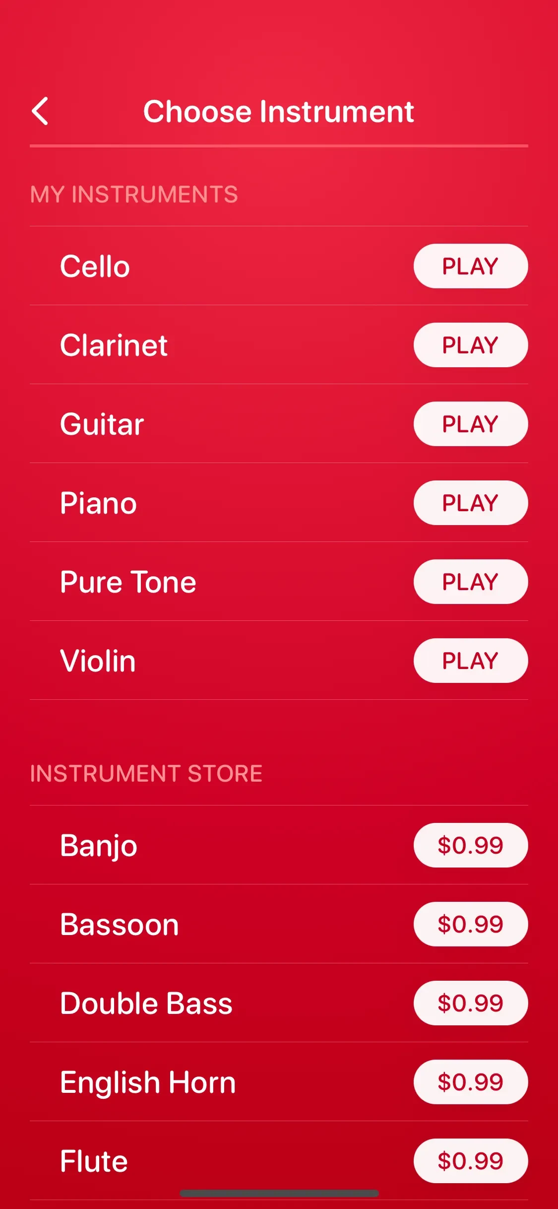 InTune – Tuning Practice app store screenshot 5 — Music (iOS)