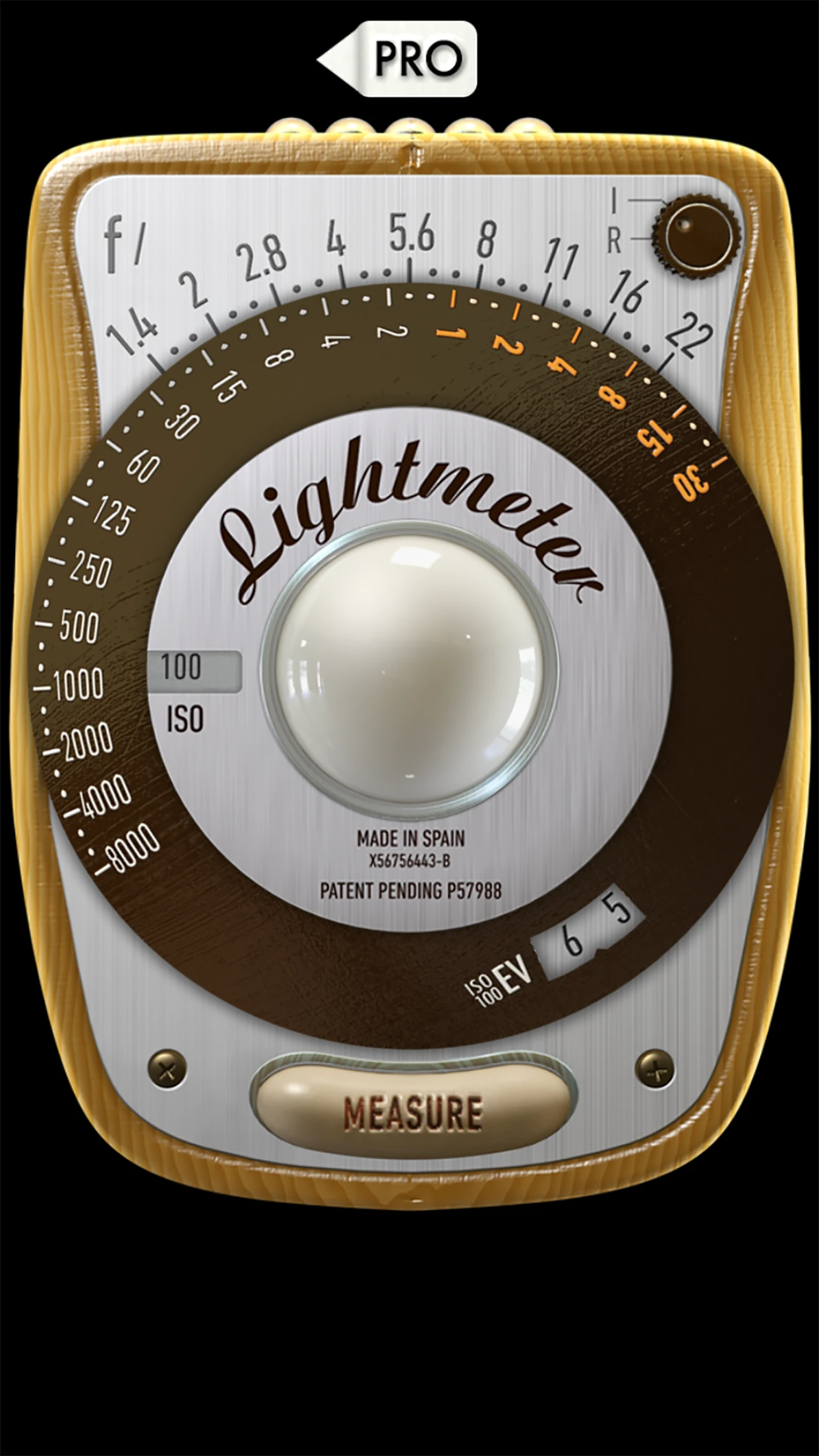 myLightMeter PRO app store screenshot 2 — Photo & Video (iOS)