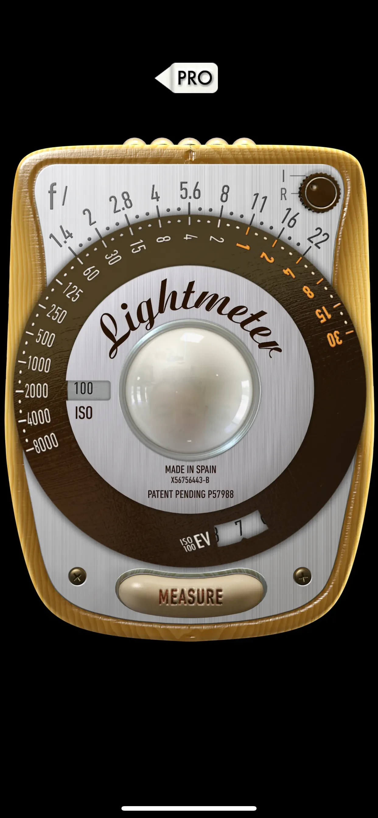 myLightMeter PRO app store screenshot 3 — Photo & Video (iOS)