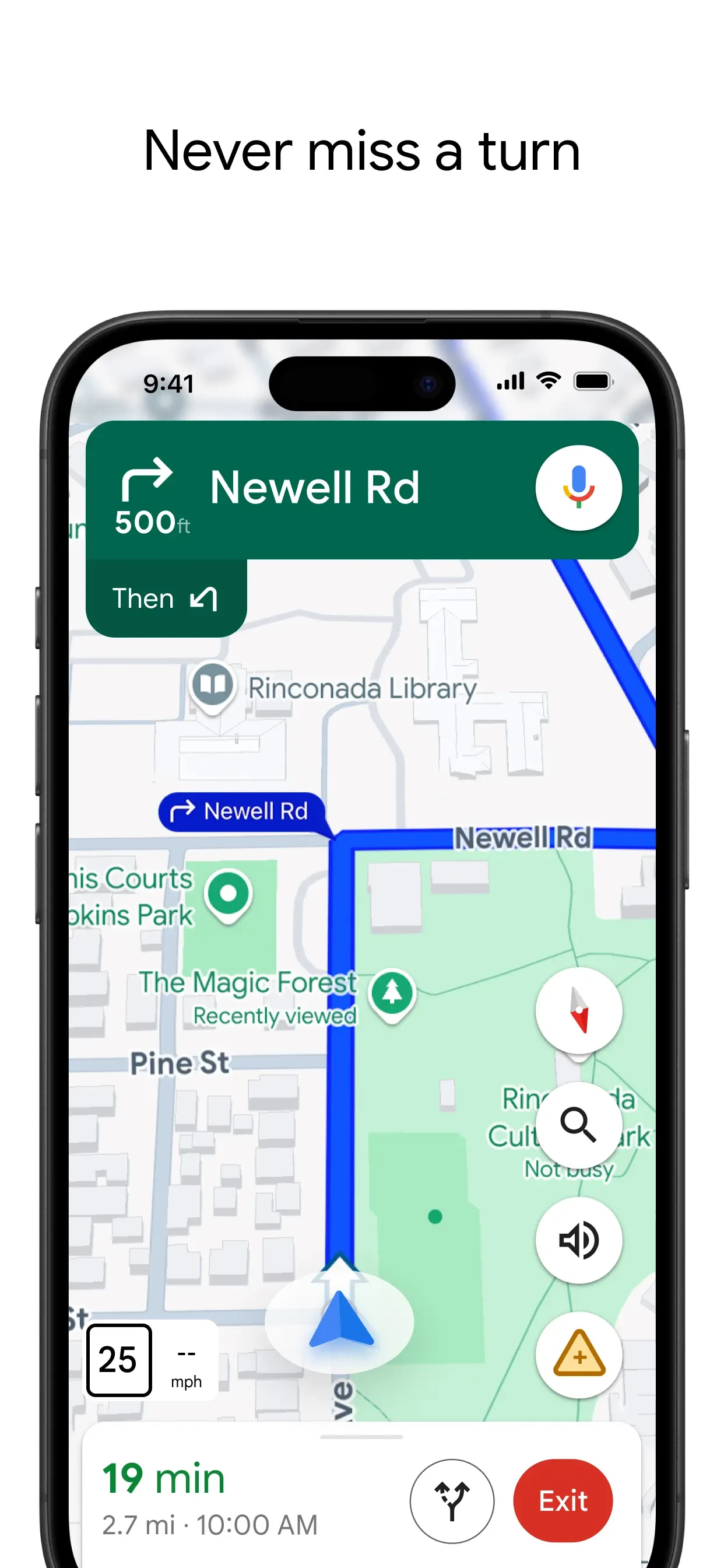 Google Maps app store screenshot 1 — Navigation (iOS)
