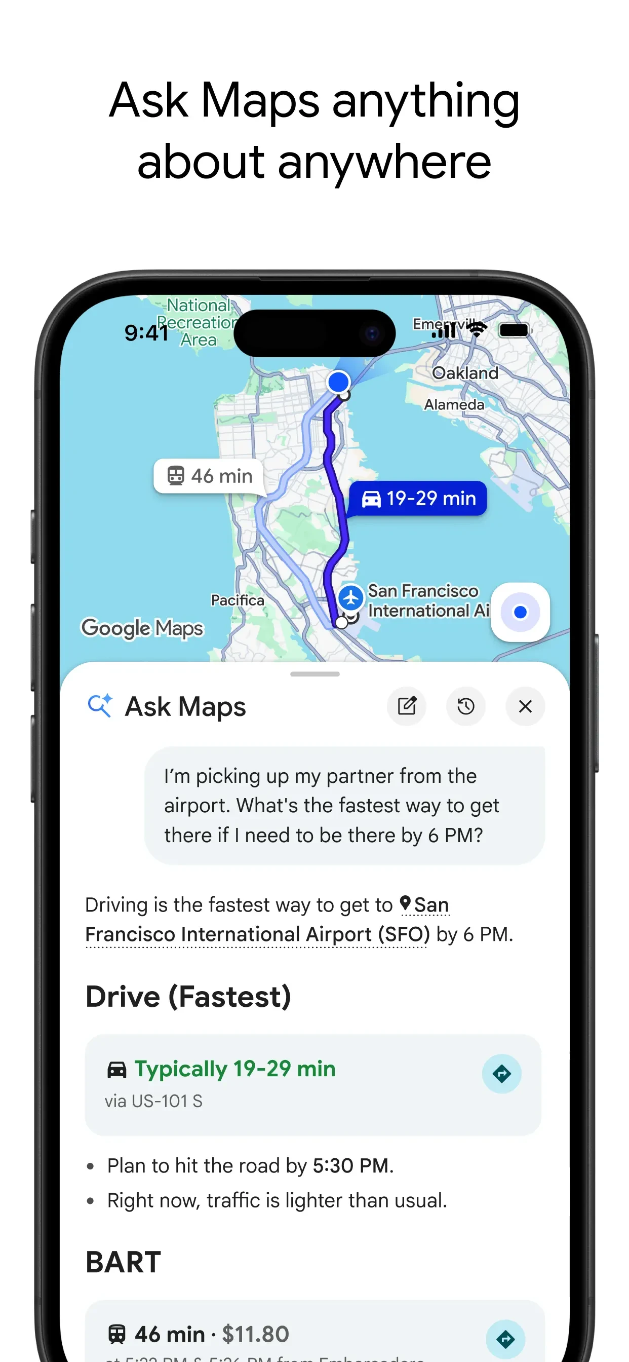 Google Maps app store screenshot 3 — Navigation (iOS)
