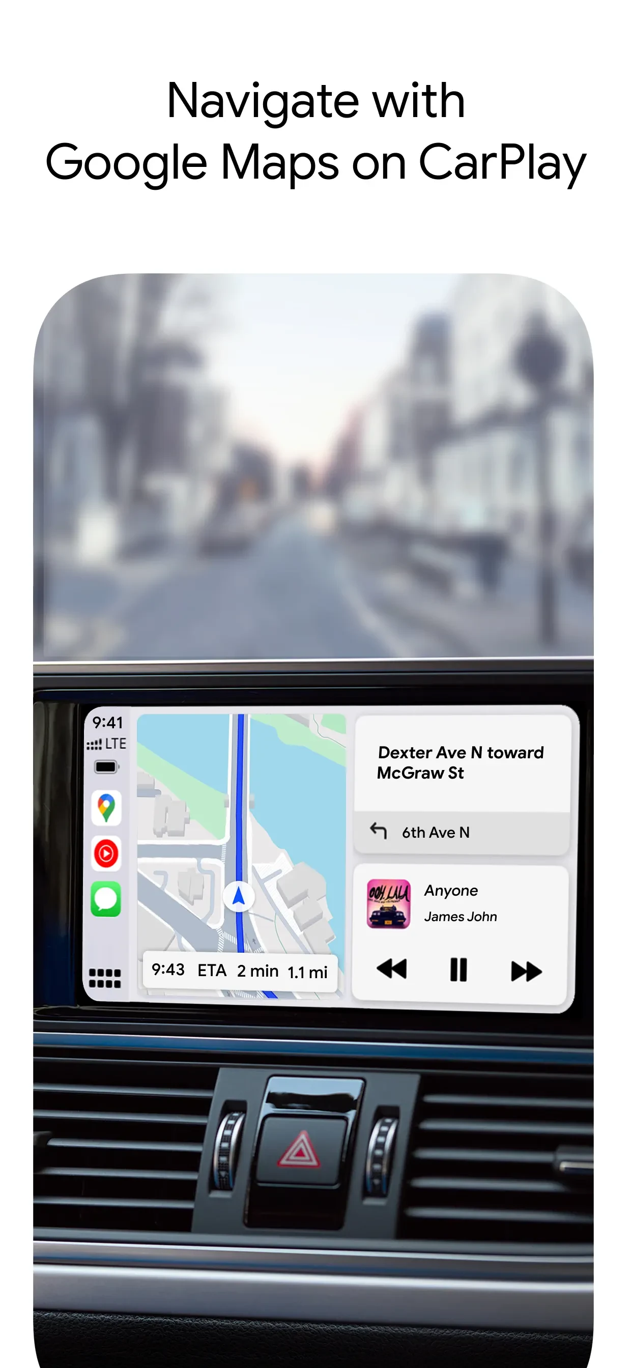 Google Maps app store screenshot 9 — Navigation (iOS)