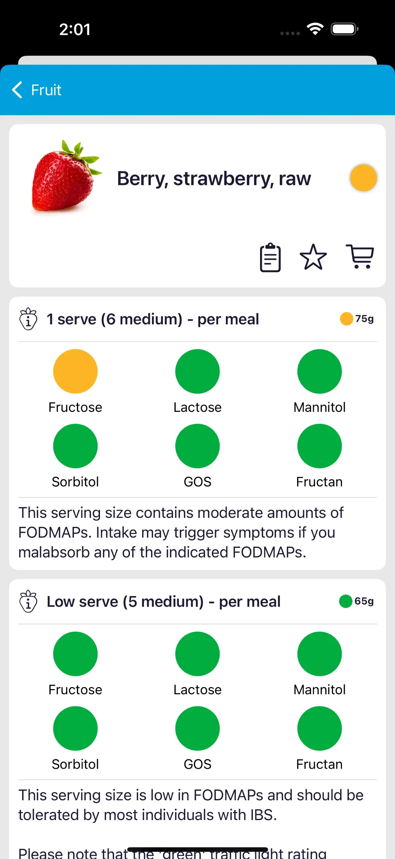 Monash FODMAP Diet app store screenshot 3 — Medical (iOS)