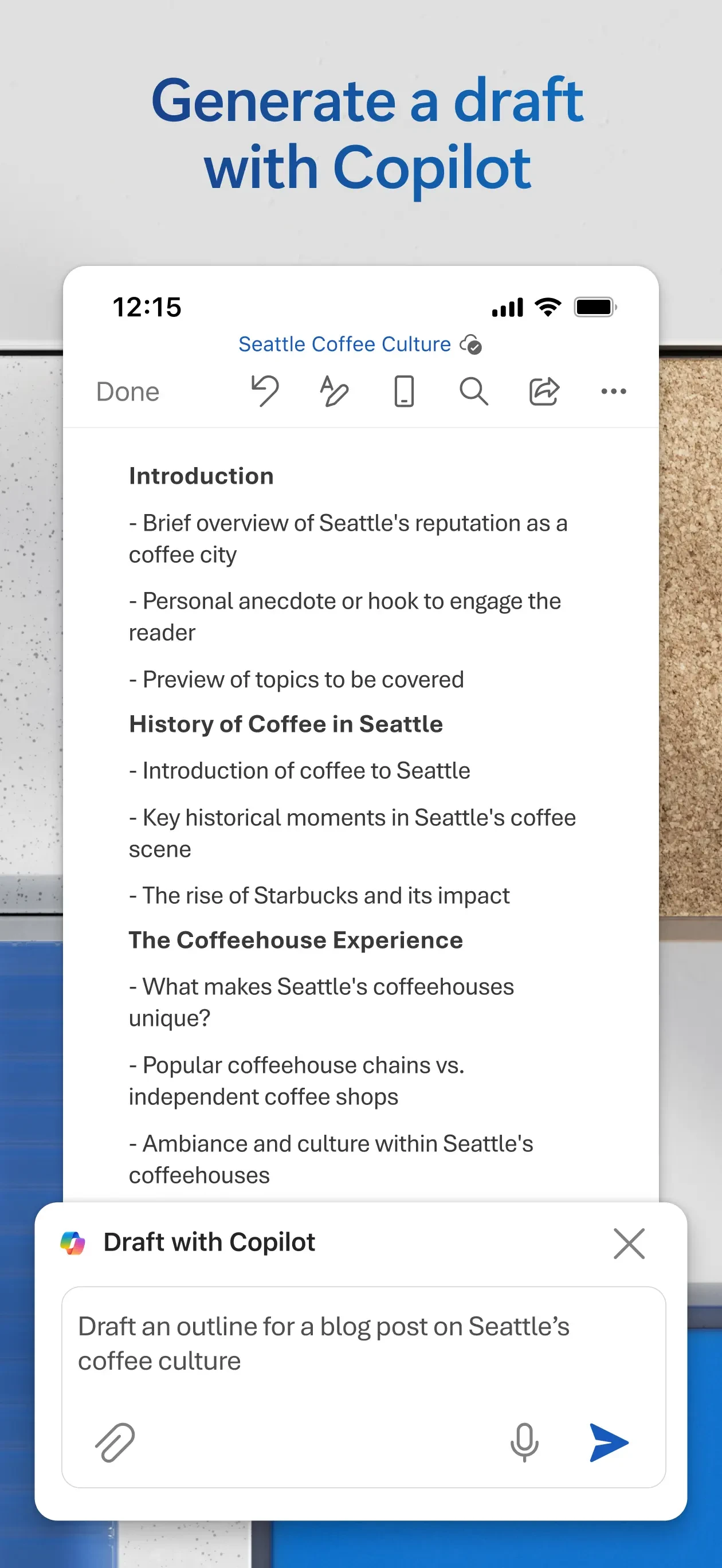 Microsoft Word app store screenshot 1 — Productivity (iOS)