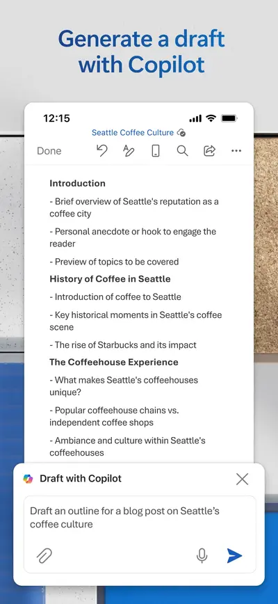 Microsoft Word app store screenshot 1 — Productivity (iOS)