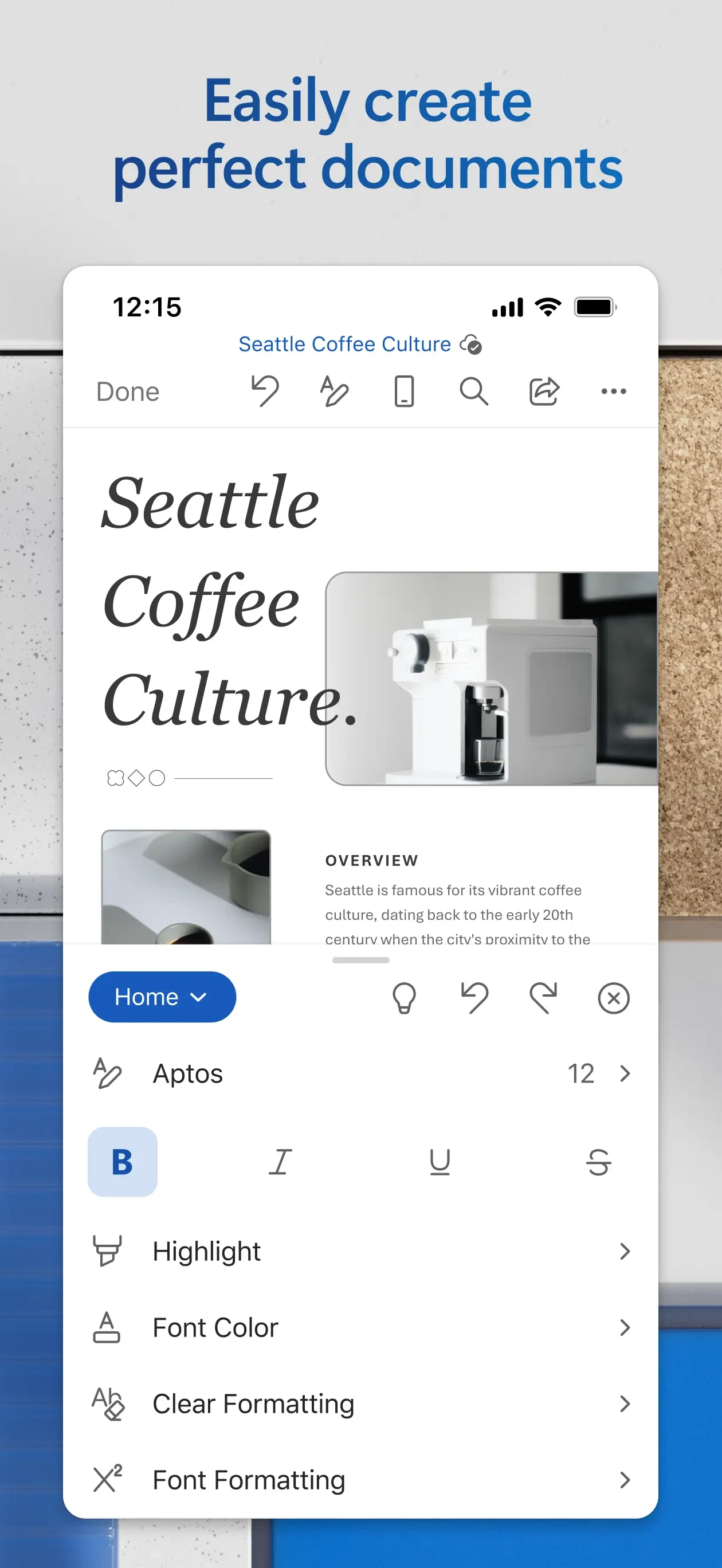 Microsoft Word app store screenshot 2 — Productivity (iOS)