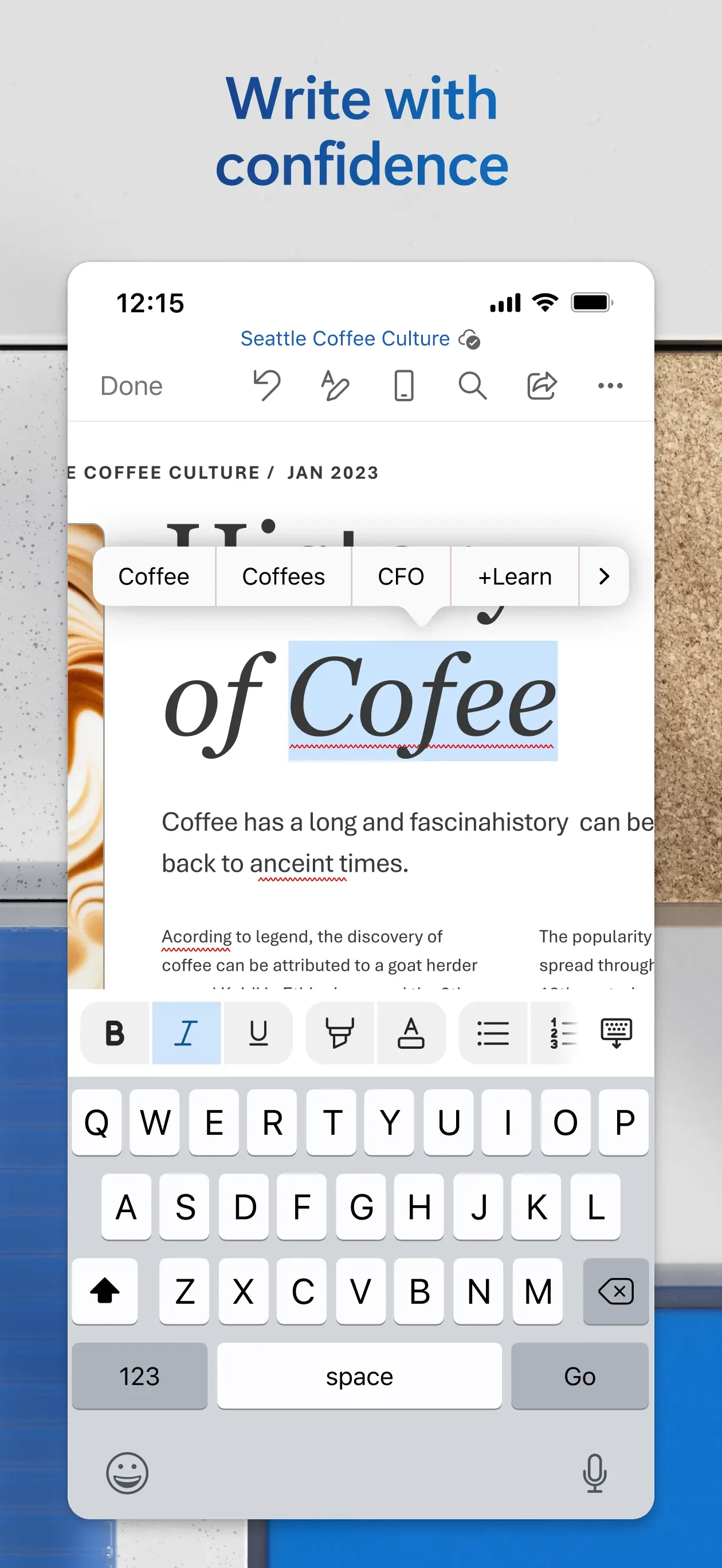 Microsoft Word app store screenshot 3 — Productivity (iOS)