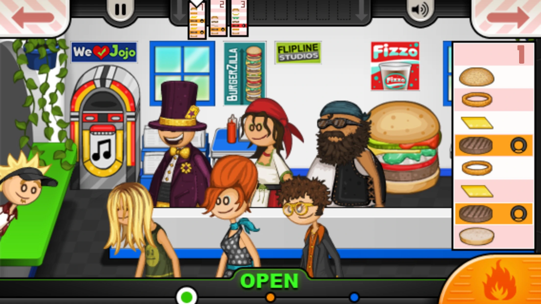 Papa's Burgeria To Go! app store screenshot 2 — Games (iOS)