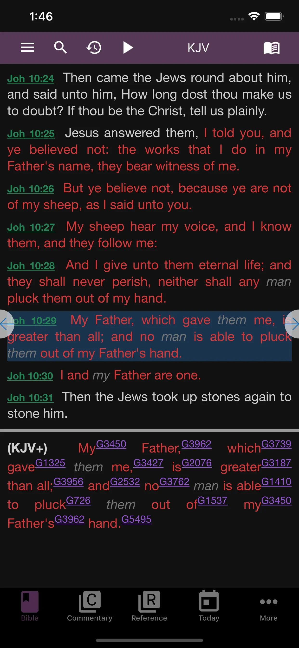 e-Sword LT: Bible Study to Go app store screenshot 1 — Reference (iOS)
