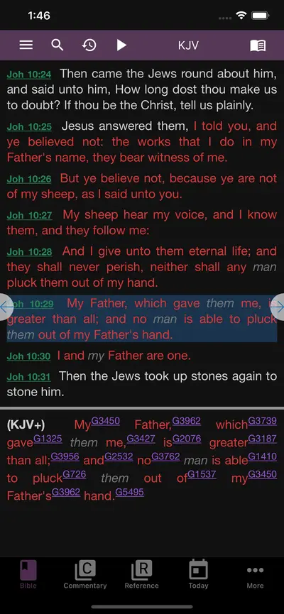 e-Sword LT: Bible Study to Go app store screenshot 1 — Reference (iOS)