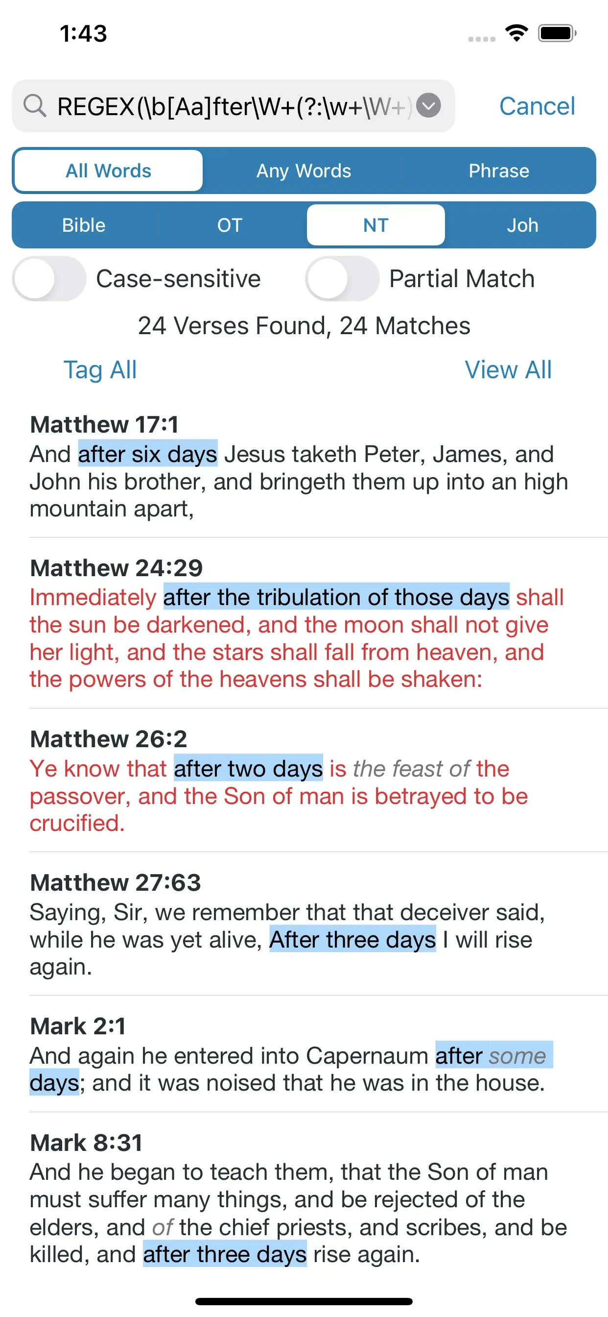 e-Sword LT: Bible Study to Go app store screenshot 2 — Reference (iOS)