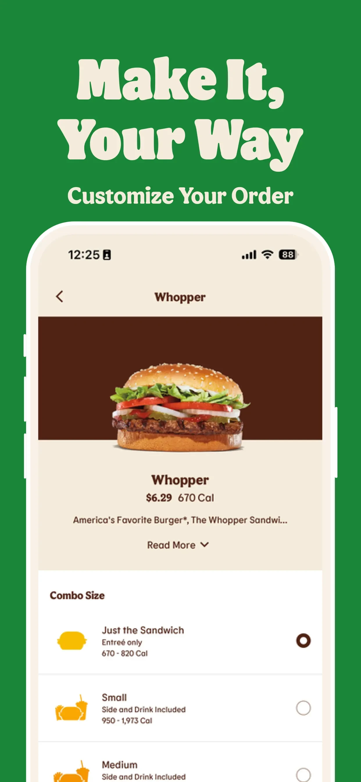 BURGER KING® App app store screenshot 2 — Unknown (iOS)