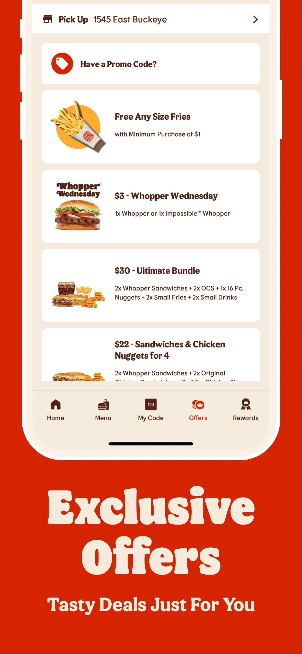 BURGER KING® App app store screenshot 3 — Unknown (iOS)