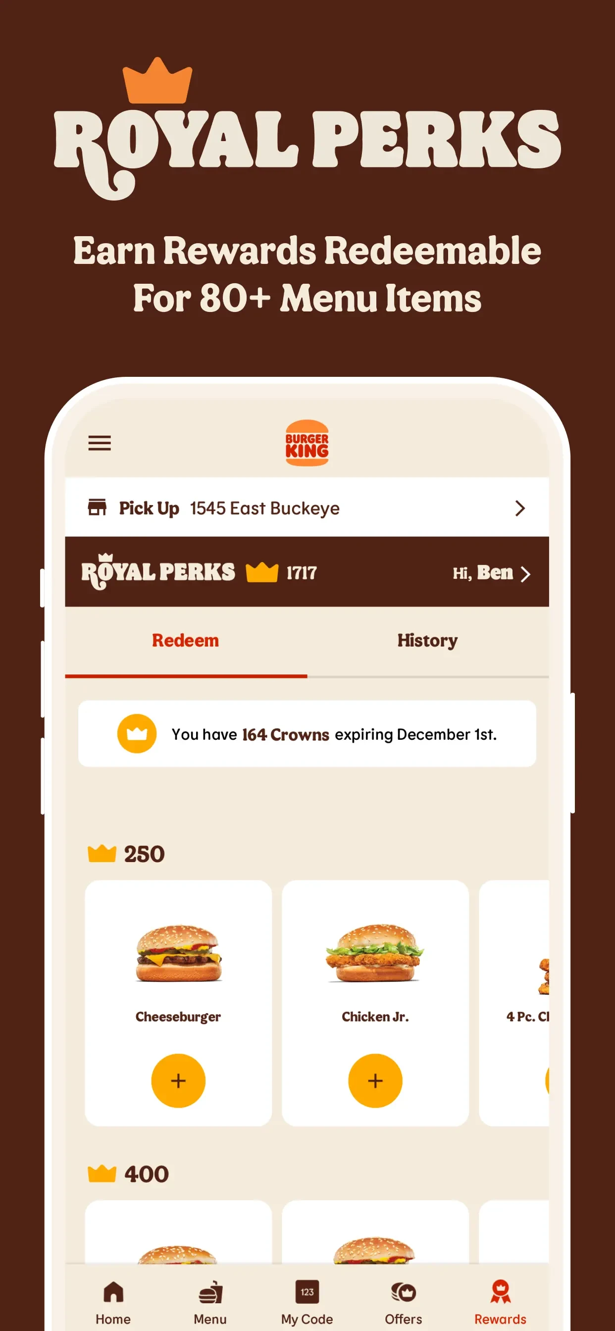 BURGER KING® App app store screenshot 4 — Unknown (iOS)