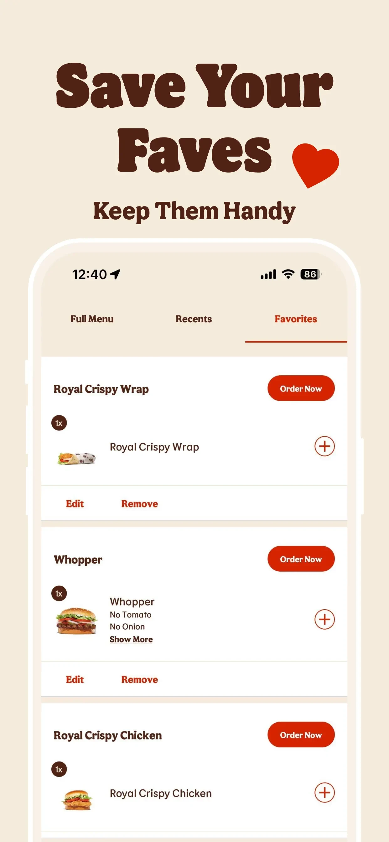 BURGER KING® App app store screenshot 5 — Unknown (iOS)
