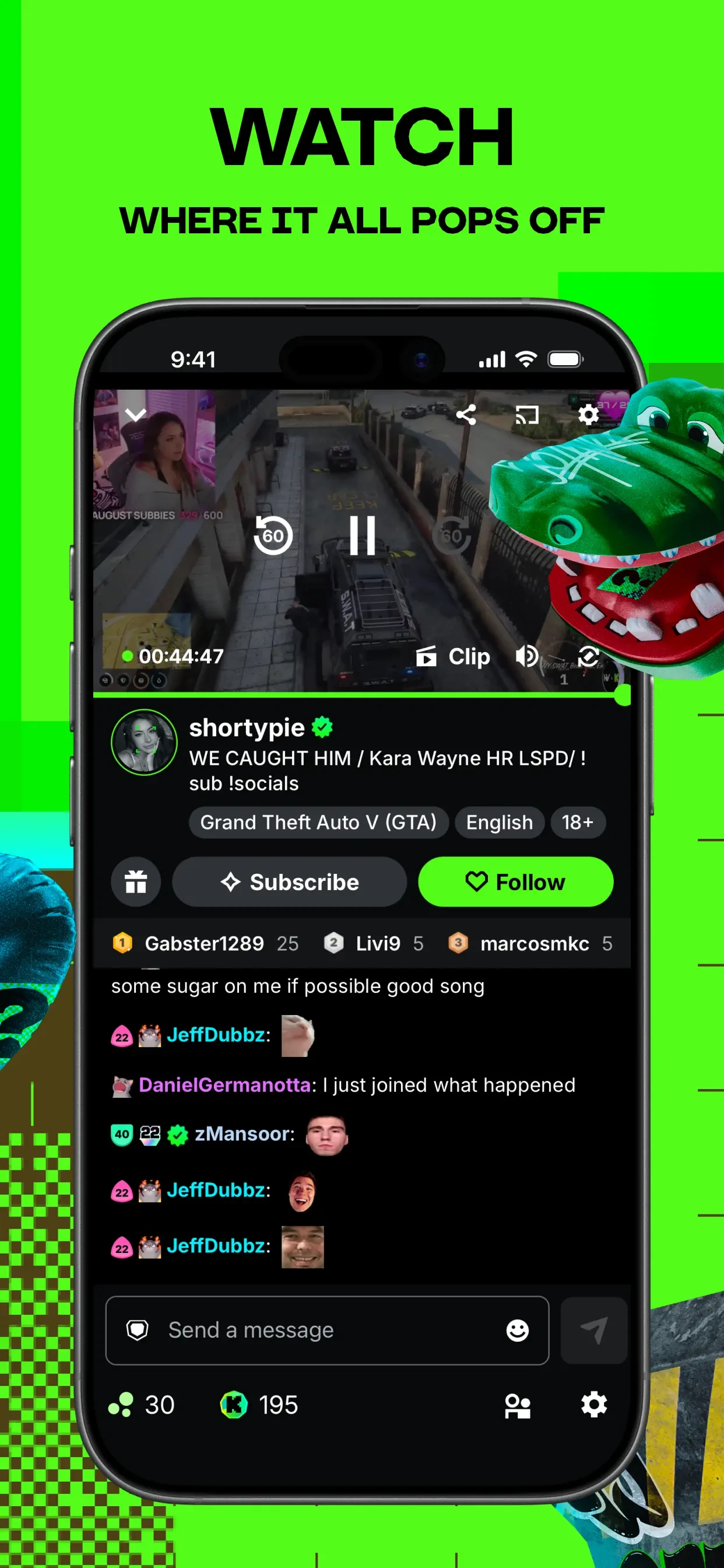 KICK - Live Streaming app store screenshot 4 — Photo & Video (iOS)