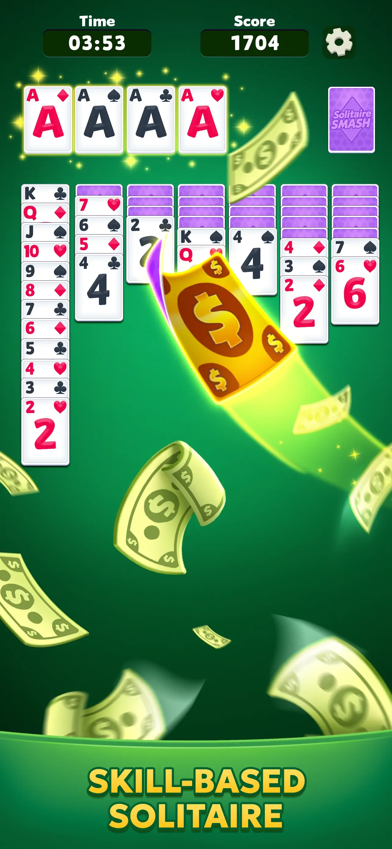 Solitaire Smash: Real Cash! app store screenshot 1 — Games (iOS)