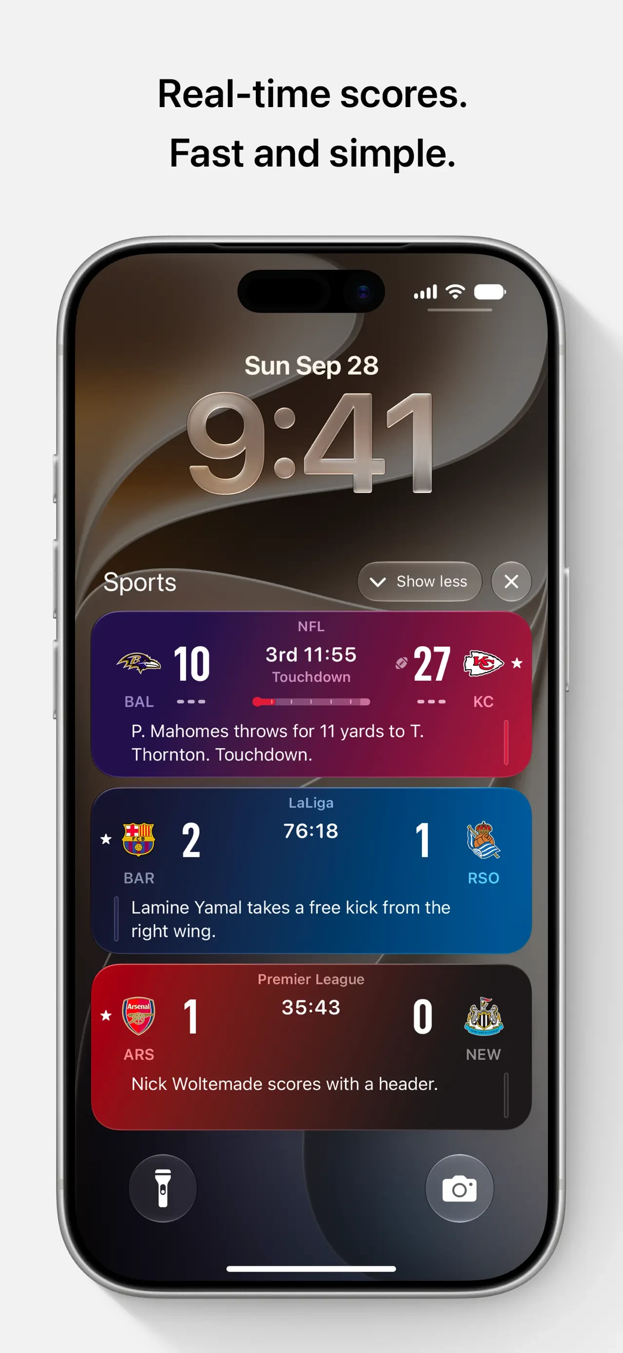 Apple Sports app store screenshot 1 — Unknown (iOS)