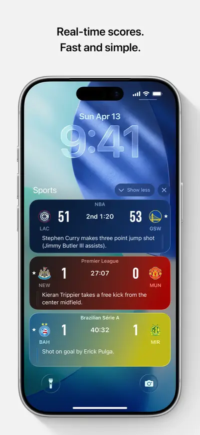 Apple Sports app store screenshot 1 — Unknown (iOS)
