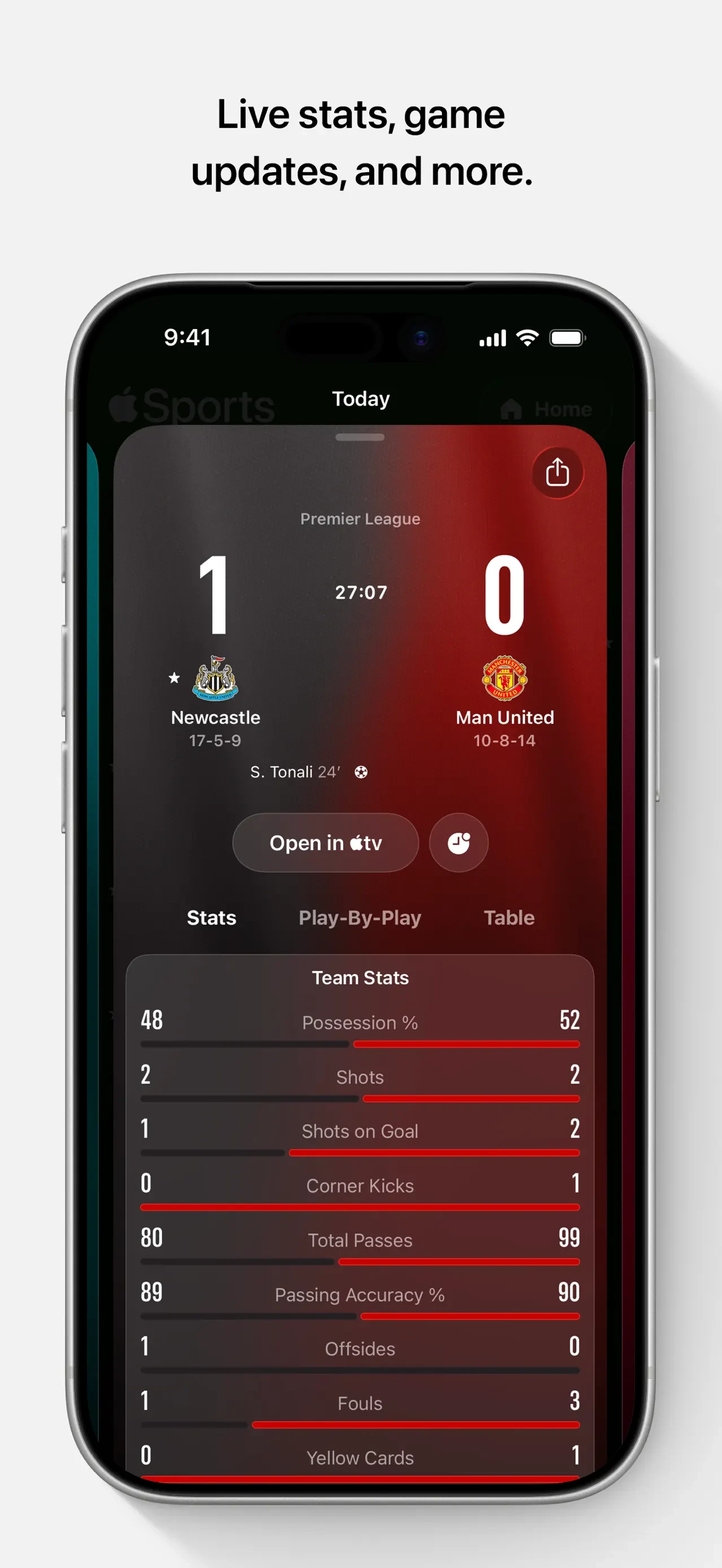 Apple Sports app store screenshot 2 — Unknown (iOS)