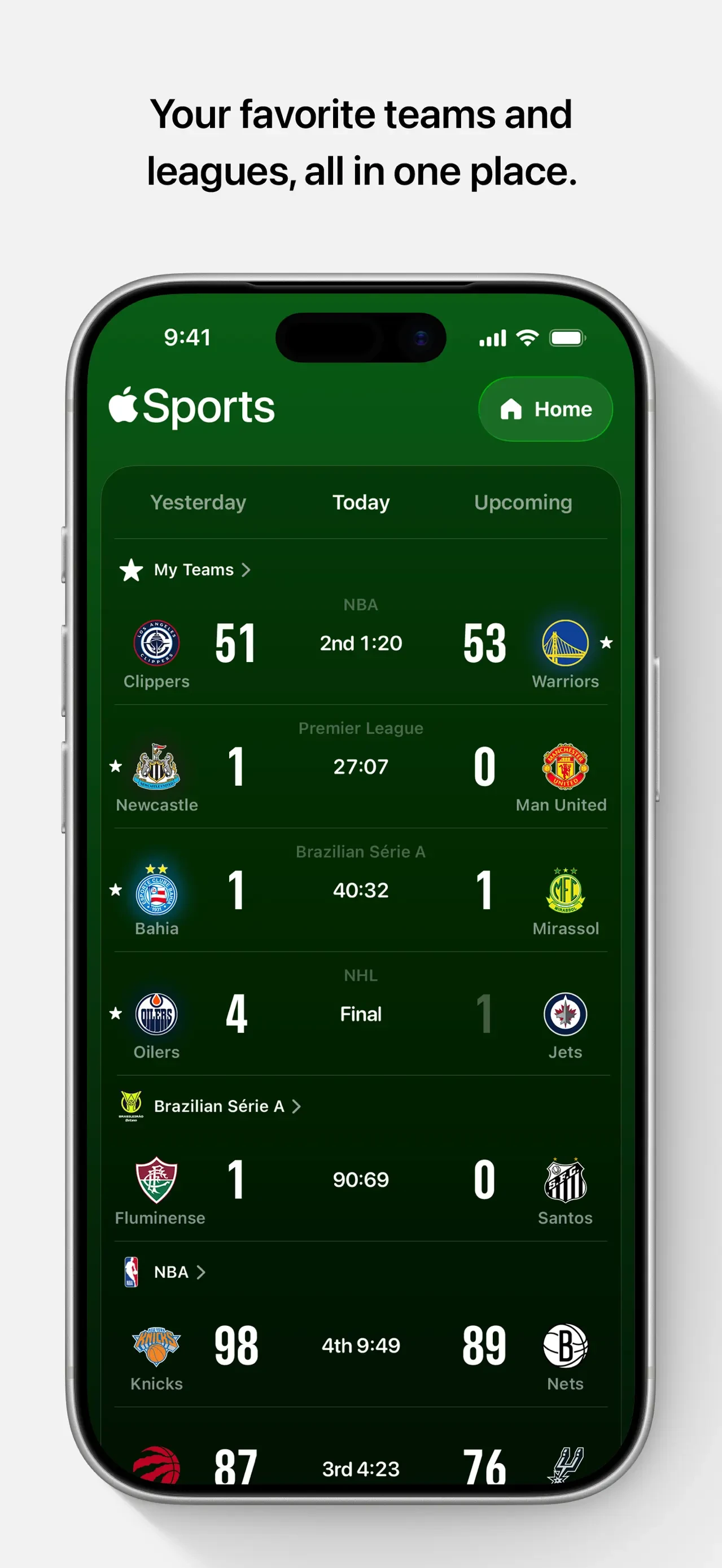 Apple Sports app store screenshot 3 — Unknown (iOS)
