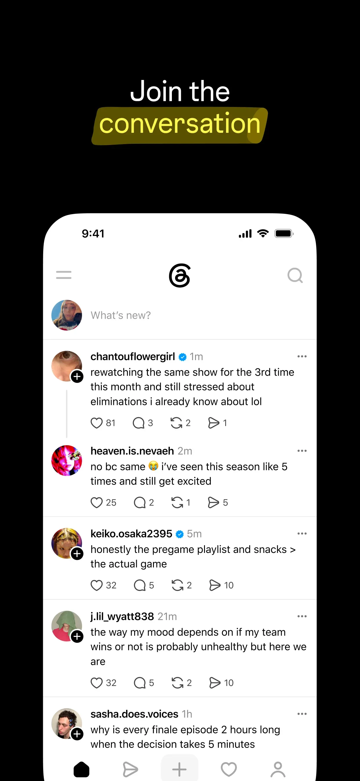 Threads app store screenshot 1 — Social Networking (iOS)