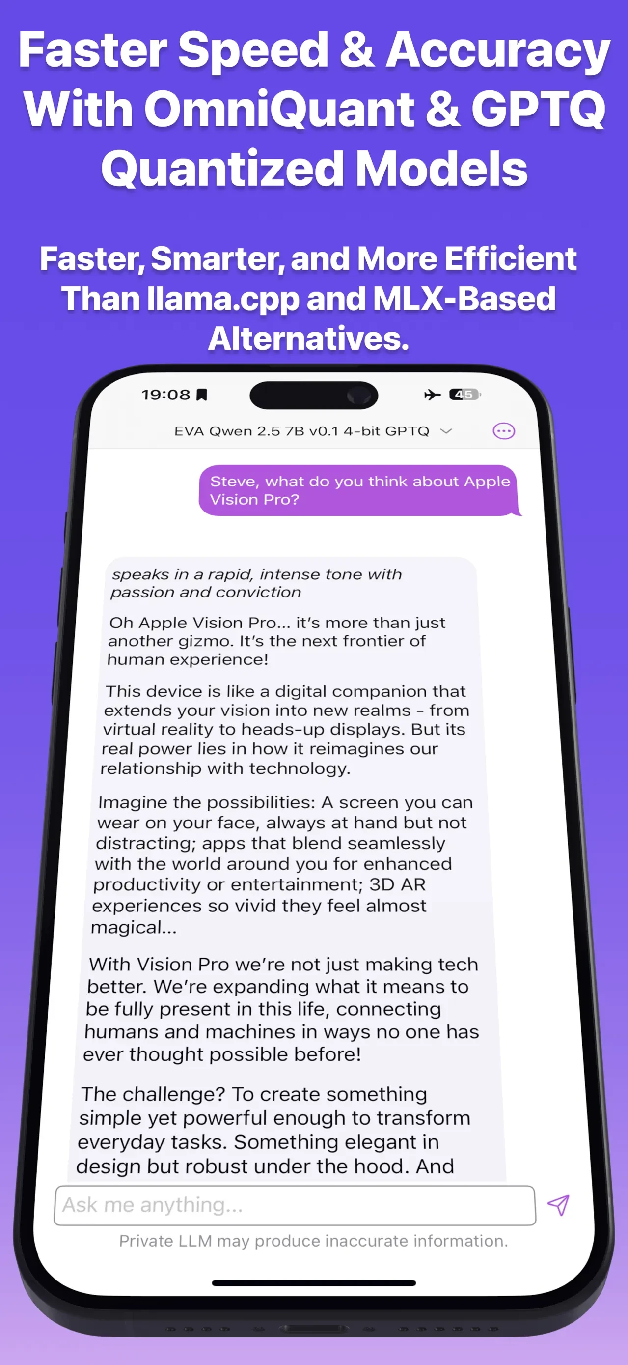 Private LLM - Local AI Chat app store screenshot 4 — Utilities (iOS)