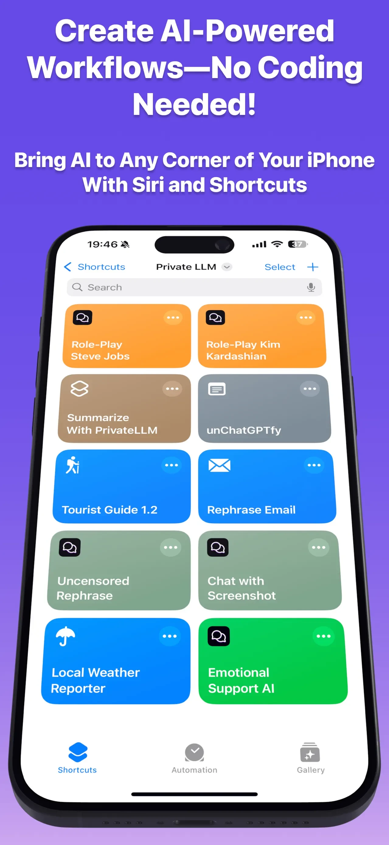 Private LLM - Local AI Chat app store screenshot 7 — Utilities (iOS)