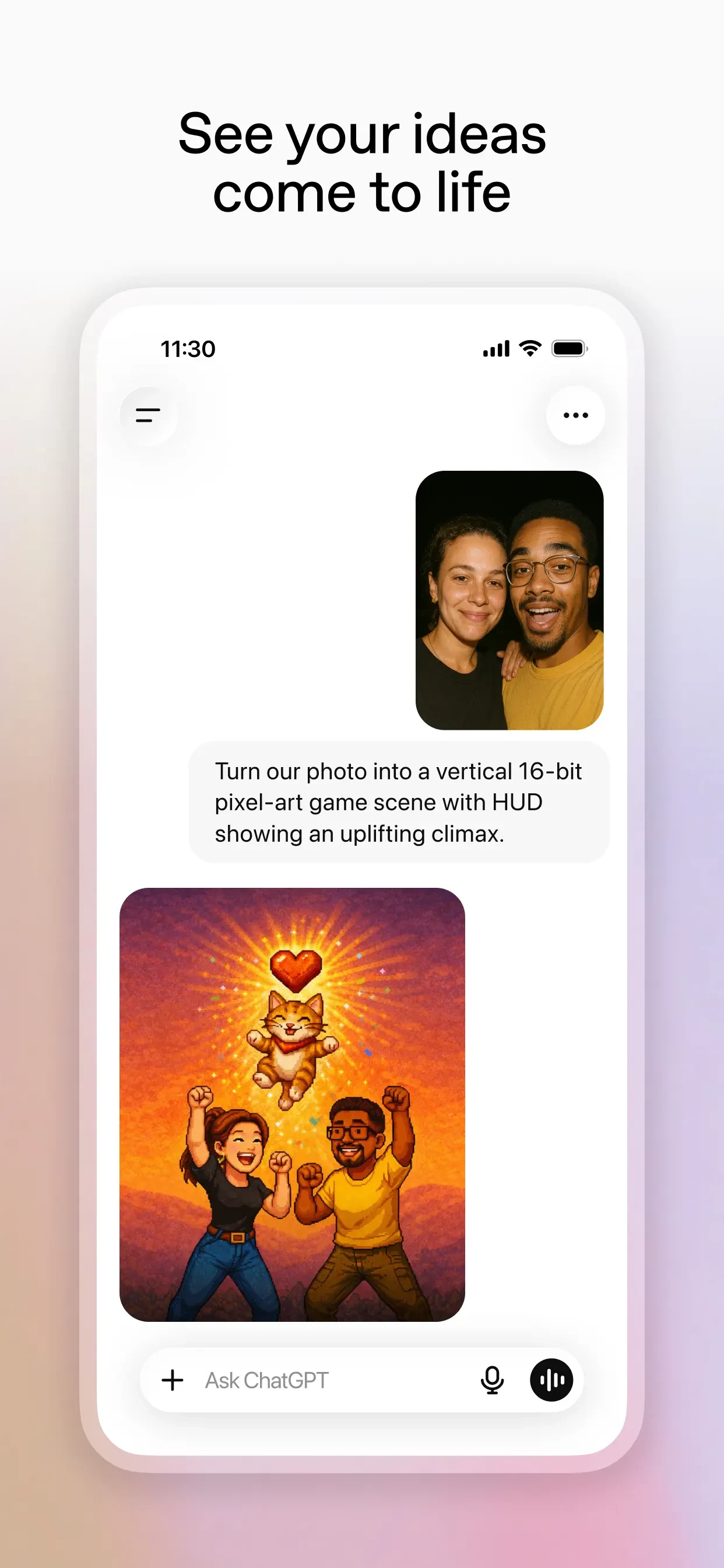 ChatGPT app store screenshot 1 — Productivity (iOS)