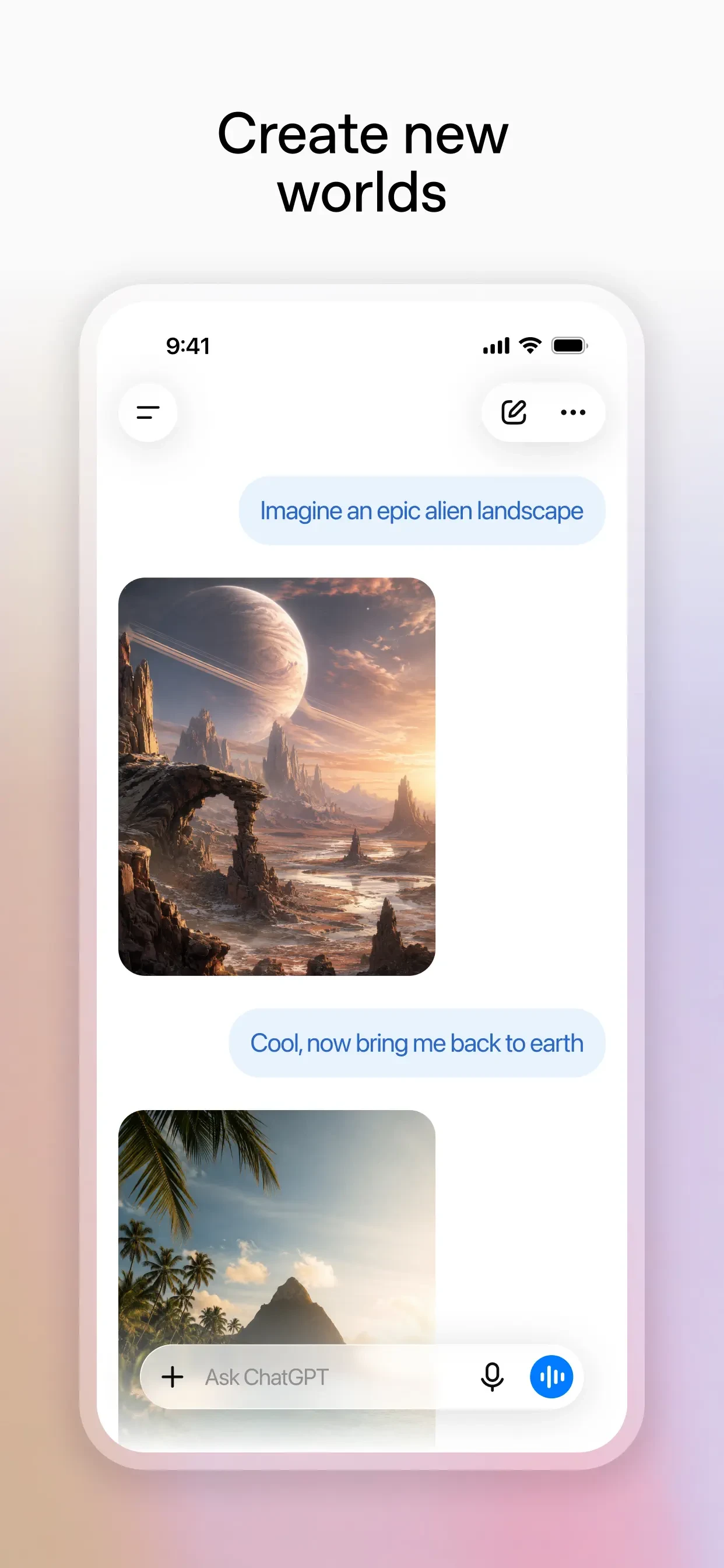ChatGPT app store screenshot 1 — Productivity (iOS)