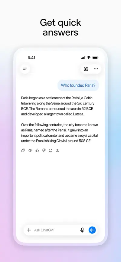 ChatGPT app store screenshot 3 — Productivity (iOS)