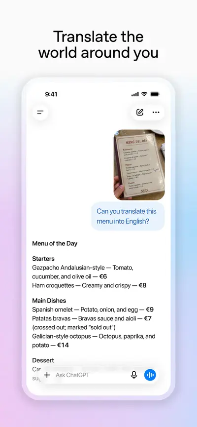 ChatGPT app store screenshot 5 — Productivity (iOS)