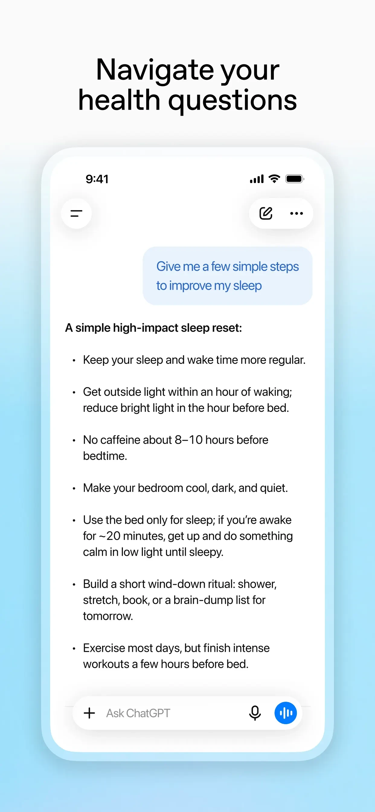 ChatGPT app store screenshot 7 — Productivity (iOS)
