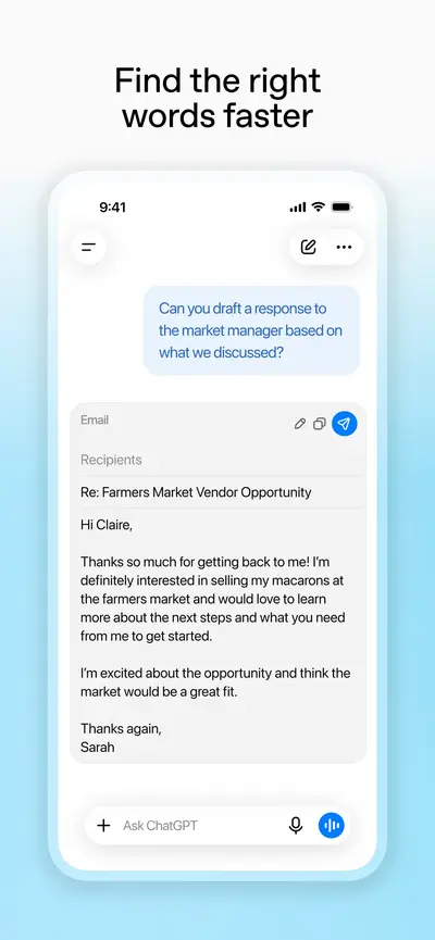 ChatGPT app store screenshot 8 — Productivity (iOS)