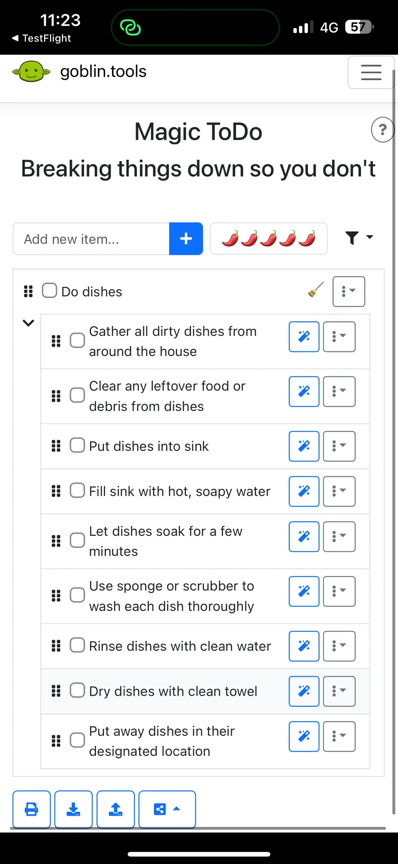 Goblin Tools app store screenshot 2 — Utilities (iOS)
